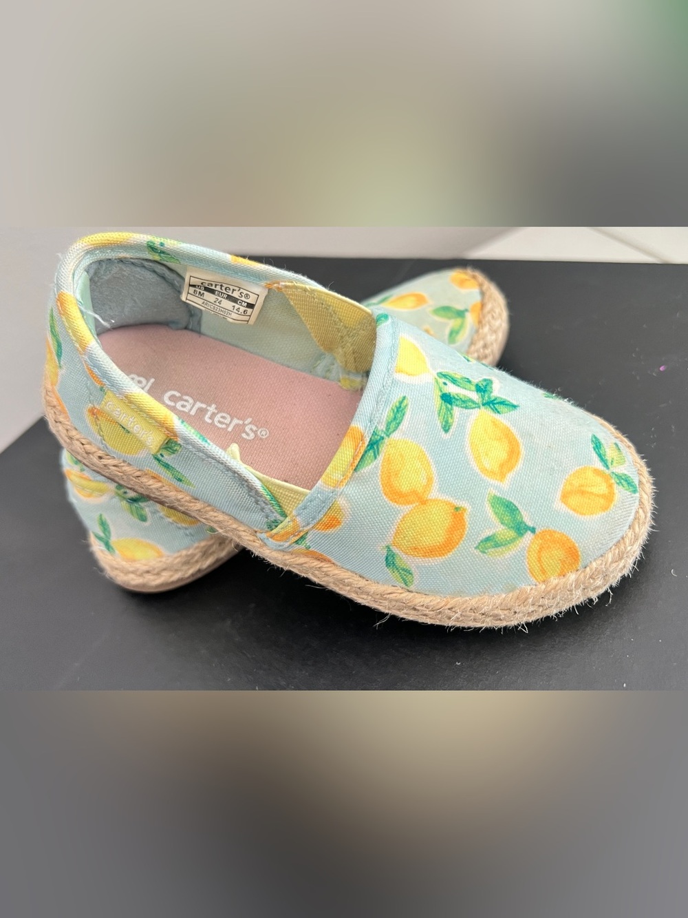 🍋🩵CARTER’S LEMON SLIP-ON CANVAS ESPADRILLES🩵🍋